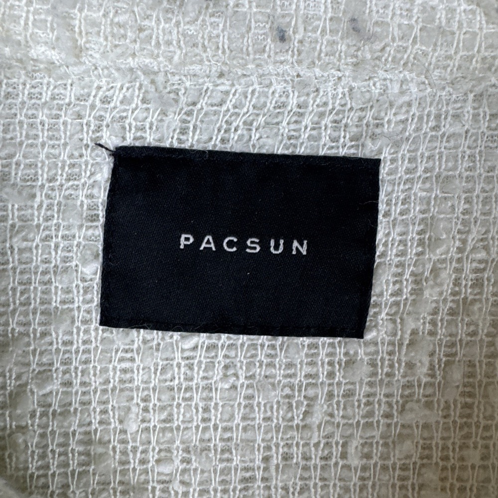PacSun Womens Small Cream Textured Utility‎ Jacket Button Front Shacket - Picture 6 of 9